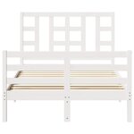 vidaXL Cadre de lit sans matelas blanc 120x200 cm bois massif