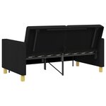 vidaXL Canapé-lit escamotable Noir Tissu