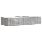 vidaXL Table d'appoint murale Gris béton 87 5 x 34 5 x 17 cm
