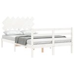 vidaXL Cadre de lit sans matelas blanc 120x200 cm bois massif
