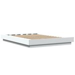 vidaXL Cadre de lit avec lumières LED sans matelas blanc 140x200 cm