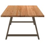 vidaXL Table à manger marron clair bois de chêne massif rectangulaire