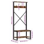 vidaXL Porte-vêtements multicolore 80x40x190 cm