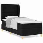 Lit Box Spring vidaXL avec Matelas Noir 100x200 cm en Tissu