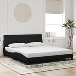 vidaXL Cadre de lit sans matelas noir 180x200 cm velours