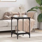 vidaXL Table basse Chêne noir 40 x 40 x 55 cm Bois d'ingénierie