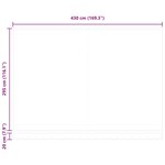 vidaXL Auvent Beige 4 5 × 3 m Polyester et métal