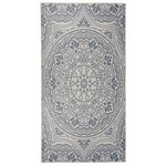 vidaXL Tapis à tissage plat d'extérieur 80x150 cm Motif bleu