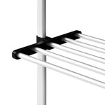 vidaXL Système de garde-robe télescopique avec étagères Aluminium