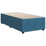 vidaXL Sommier à lattes de lit avec matelas bleu 90x200 cm velours