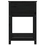 vidaXL Jardinière avec étagère Noir 54x54x81 cm Bois massif de pin