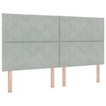 vidaXL Lit à ressorts avec matelas Gris clair 180 x 200 cm Velours