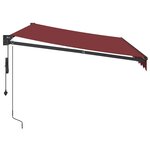 vidaXL Auvent rétractable automatique bordeaux 350x250 cm