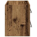 vidaXL Meuble pour Évier avec tiroir Bois Ancien 100 x 38.5 x 48 cm
