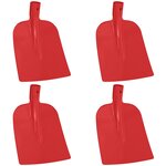 vidaXL Tête de pelle 4 Pièces Rouge 32 x 24 5 cm Acier enduit de poudre