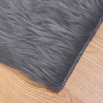 vidaXL Tapis en fausse Tafalla Anthracite 160 x 160 cm Polyester