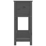 vidaXL Jardinière avec étagère Gris 111 5x34 5x81cm Bois massif de pin