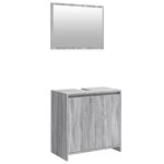 vidaXL Ensemble de meubles de salle de bain 2 Pièces Sonoma gris