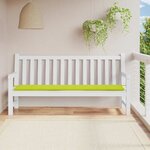 vidaXL Coussin de banc de jardin vert brillant 200x50x4cm tissu oxford