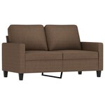 vidaXL Ensemble de canapés 3 Pièces avec coussins Marron Tissu