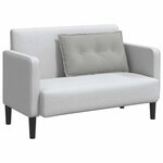 vidaXL Coussin de Dos Gris clair 80 x 50 cm Tissu en microfibre