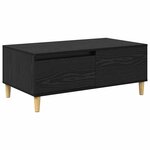 vidaXL Table basse Chêne noir 90 x 50 x 35 cm Bois d'ingénierie