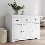 vidaXL Buffet BODO blanc 115 5x44x80 cm bois massif de pin