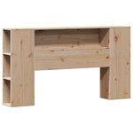 vidaXL Lit bibliothèque sans matelas 135x190 cm bois de pin massif