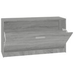 vidaXL Banc à chaussures Sonoma gris 80x24x45 cm Bois d'ingénierie