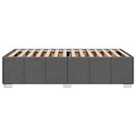 vidaXL Cadre de lit sans matelas gris foncé 100x200 cm tissu