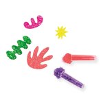 Pack Apli avec 6 pots de paillettes biodégradables 6 g par pot - Couleurs fluorescentes assorties