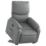 vidaXL Fauteuil inclinable électrique gris similicuir