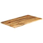 vidaXL Dessus de table 100x60x2 5cm bord vif bois massif manguier brut