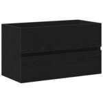 vidaXL Meuble Sous Lavabo avec tiroir Chêne noir 80 x 38.5 x 45 cm