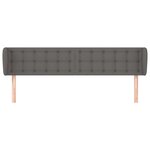 vidaXL Tête de lit avec oreilles Gris 163x23x78/88 cm Similicuir