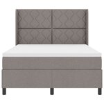 Lit boxspring vidaXL avec matelas taupe 160x200 cm en tissu