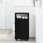 vidaXL Cabinet de Salle de Bain Étroite Chêne noir 33 x 23 x 65 cm