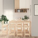 vidaXL Ensemble de bar 9 Pièces Bois de pin massif