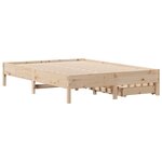 vidaXL Cadre de lit sans matelas 135x190 cm bois de pin massif