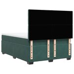 vidaXL Sommier à lattes de lit et matelas Vert foncé 140x190cm Velours