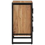 vidaXL Meuble à Chaussures Noir 30 x 30 x 40 cm Bois d'acacia massif