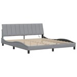 vidaXL Cadre de lit sans matelas gris clair 180x200 cm tissu