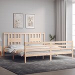 vidaXL Cadre de lit sans matelas 200x200 cm bois massif