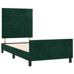 vidaXL Cadre de lit sans matelas vert foncé 100x200 cm velours