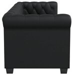 vidaXL Canapé Chesterfield à 2 places cuir synthétique noir