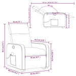 vidaXL Fauteuil de massage inclinable Gris clair Tissu