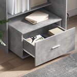 vidaXL Armoire à tiroirs Gris 55 x 45 x 33 5 cm Bois d'ingénierie