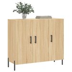 vidaXL Buffet chêne sonoma 90x34x80 cm bois d'ingénierie