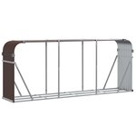 vidaXL Porte-bûches marron 234x45x100 cm acier galvanisé
