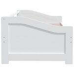 vidaXL Lit de repos 3 places Blanc Bois de pin massif 90x200 cm